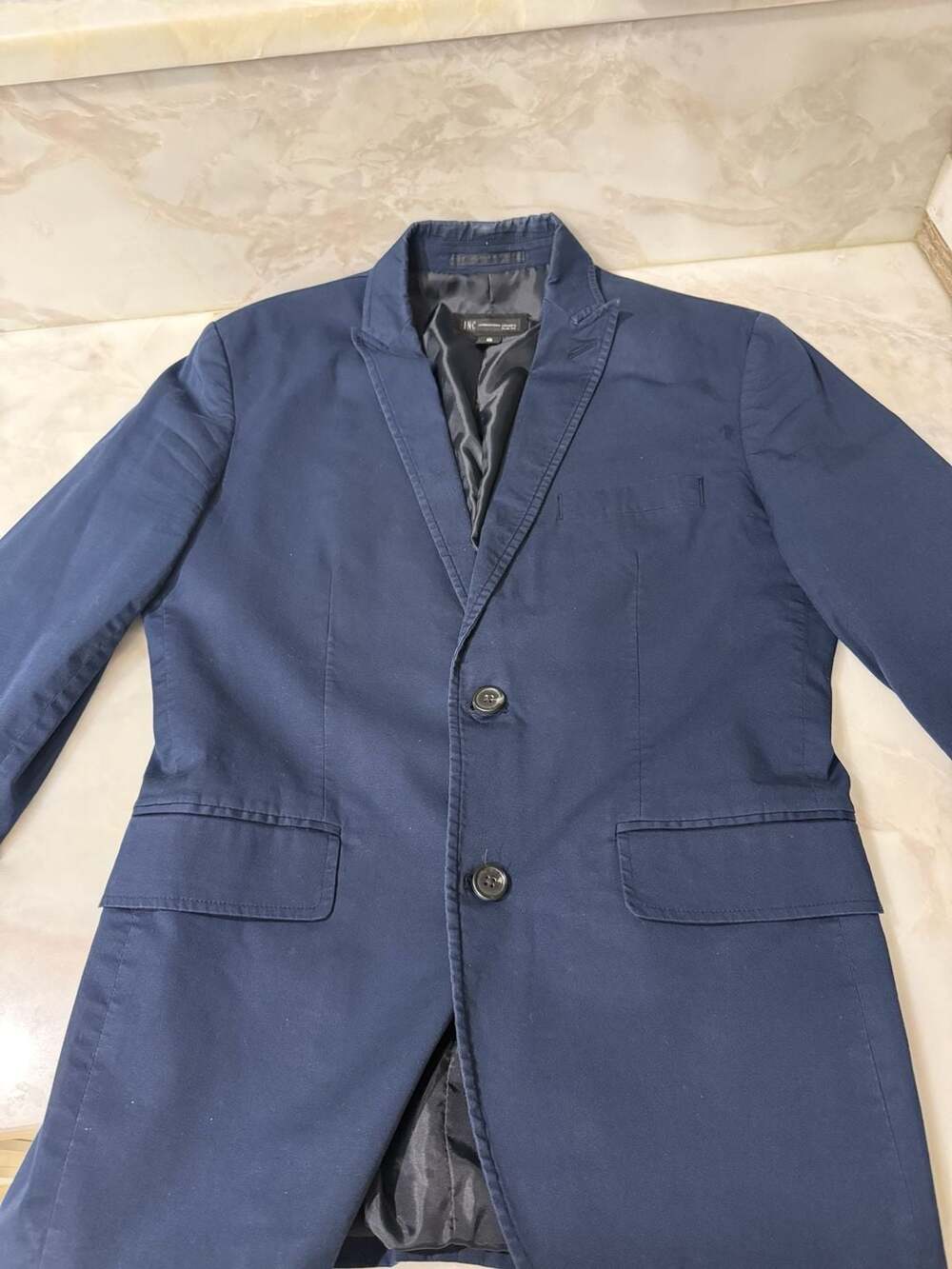 INC International Concepts Slim Fit Blue Suit Jacket Blazer and Pants Set